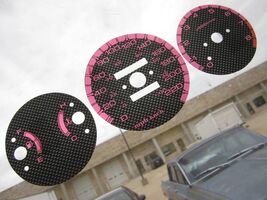 KM/H Metric For 96-00 Honda Civic MT Carbon Fiber White Face Glow Throug... - $22.76