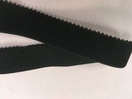 Bra Strap Elastic Plush back  Matte Bra Elastic 1" Black  2 yards - $1.89