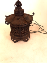 Antique Japanese Cast Iron garden Lantern, Pagoda Style, Electrified - £56.91 GBP