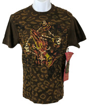 Revolucion Men&#39;s Short Sleeve T-Shirt Brown Gold Size: Small NWT  100% C... - £3.18 GBP