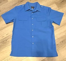 John Blair Mens Button Down Shirt Two Pocket Blue Size L - £9.41 GBP