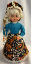 Unique Vintage Plastic Doll 11” Blue Dress - £9.45 GBP