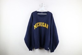 Vtg 90s Russell Athletic Mens 3XL Distressed University of Michigan Sweatshirt - £54.76 GBP