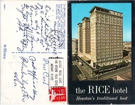 Texas Houston The Rice Hotel Building Postcard Posted 1972 VTG Postcard - £7.37 GBP