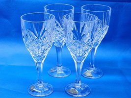 Shannon Crystal DUBLIN By GODINGER 8&quot; Wine Glass - NEW Set Of 4 - CZECH ... - £30.13 GBP
