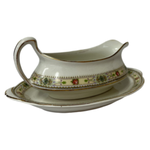 Gravy Boat By Homer Laughlin Empress 96W Floral And Gold Trim Vintage Very Nice - £13.86 GBP