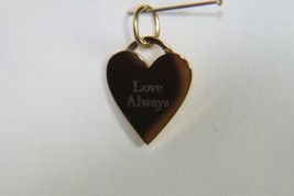 Origami Owl Pendant (new) GOLD &quot;LOVE ALWAYS&quot; INSCRIPTIONS HEART PENDANT ... - $27.99