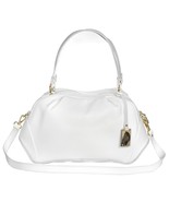 AURA Italian Made White Pebbled Genuine Leather Carryall Tote - £291.33 GBP