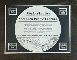 Vintage 1900 The Burlington Northern Pacific Railway Original Ad 1021 - £5.24 GBP
