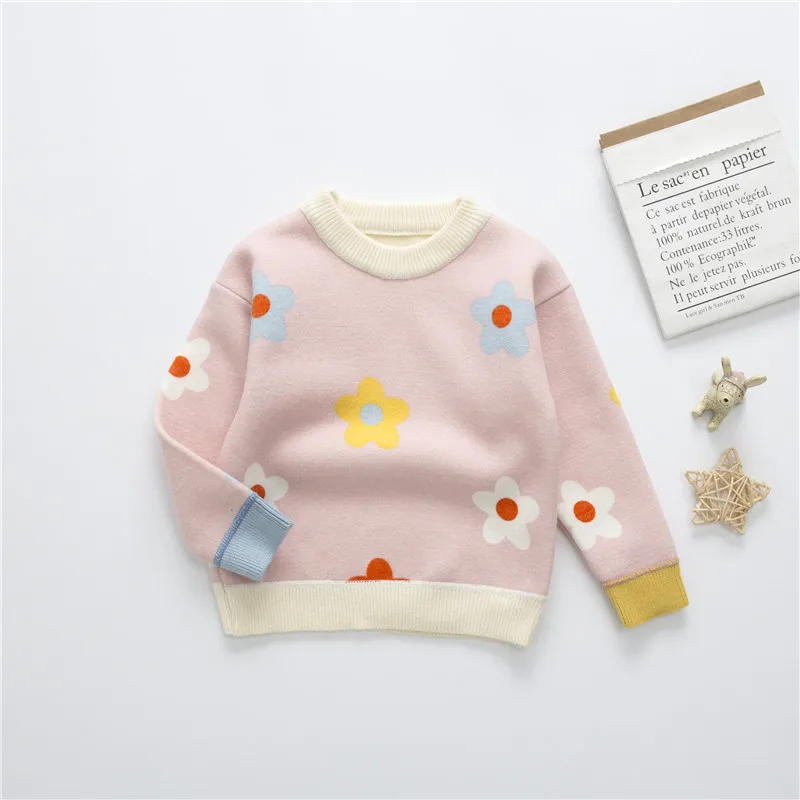 Game Fun Play Toys Knitted Sweater Autumn Winter Girls Floral Baby Game Fun Play - £32.73 GBP