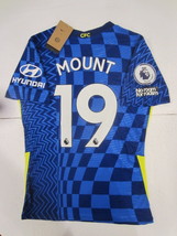 Mason Mount #19 Chelsea FC EPL Match Slim Fit Blue Home Soccer Jersey 2021-2022 - $90.00