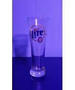 Miller Lite Pilsner Cleveland Browns Beer Glass 8.25 Inch Tall - £6.88 GBP