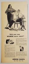 1947 Print Ad Arrow Men&#39;s Shirts Did You Say Women Were Vain? - £11.97 GBP