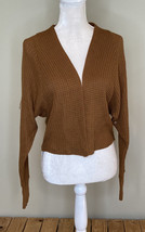 BP. NWOT women’s waffle knit open front cardigan size XS Brown P1 - £7.62 GBP