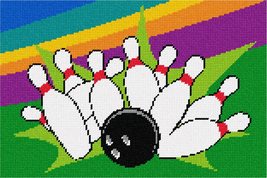 Pepita Needlepoint Canvas: Bowling Strike, 12&quot; x 8&quot; - £68.53 GBP+