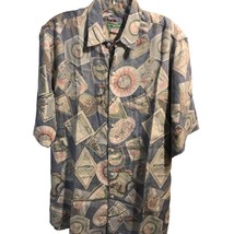 Reyn Spooner Vintage Men’s M Blue Asia Print SS Button Down Rayon Hawaii... - £38.24 GBP