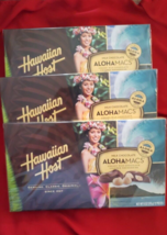 3 PACK HAWAIIAN HOST ALOHAMACS MILK CHOCOLATE  CHOCOLATE COVERED MACADAM... - £41.45 GBP