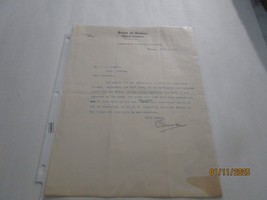 STATE OF KANSAS SENATOR  CHAIRMAN  TC CARVER SIGNED LETTER 3/2/1907  EPH... - $49.50