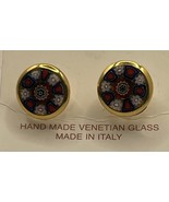 Venetian Murano Glass Millefiori Cufflinks For Men Italian Glass Cuff Links - $867.72 MXN
