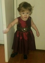 The Childrens Place - Burgundy Holiday Party Sequin Dress Size 18M     IR1 - $19.29