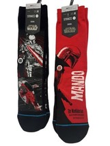 2-Pack Stance Star Wars Socks Manga Boba/Mando West Black/Red Medium Nwt - £15.73 GBP