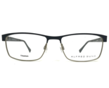ALFRED SUNG Gafas Monturas AS5000 NVY CEN Rectangular Madera Grano 57-17... - $55.91