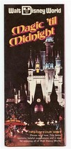 Walt Disney World Magic &#39;til Midnight Brochure with Map 1974 - £21.79 GBP