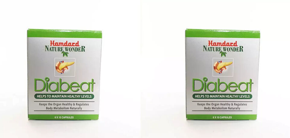 Hamdard DIABEAT 60 capsules (Pack of 2) Useful to Maintain Healthy Sugar... - $12.81