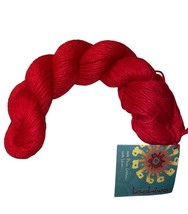 Mirasol Lachiwa Pima Cotton Linen DK Yarn Color 1412 Red Lightweight - $9.50