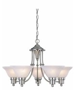 Hardware House Bristol 5 Light Chandelier, 24&quot;x15&quot;, Satin Nickel - $30.91