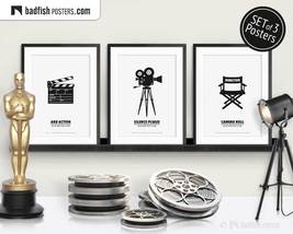 Set of 3 Movie Posters, Movie Clap, Movie Camera, Director’s Chair, Gift Set - £23.45 GBP+