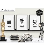 Set of 3 Movie Posters, Movie Clap, Movie Camera, Director’s Chair, Gift... - $30.00+