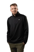 American Fit Men's Quarter Zip Black Made in Peru Pullover 1/4 Zip Long ... - $37.83