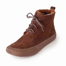 Warm Plush Shoes Women Boots Genuine Leather New Winter Lace-up Round Toe Flat W - £82.58 GBP