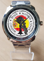 Madrid Spain Flag Novelty Art Unique Wrist Watch Sporty - £28.06 GBP
