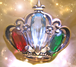 HAUNTEDANTIQUE PIN  ALEXANDRIA'S CROWNS & STAFFS HIGHEST LIGHT OOAK MAGICK image 2
