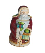 Hand Made for Nonnis 12&quot; Santa Claus Biscotti Christmas Cookie Jar Canister - £14.06 GBP