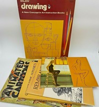 Learn to Draw Art Instruction Books Lot of 5 Figure Calligraphy Cartoons BK19 - £11.76 GBP