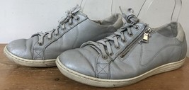 Mephisto Mobils Blue Gray Leather Lace Up Comfort Shoes Sneakers 8.5 Womens - $24.74