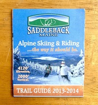 2013-2014 SADDLEBACK Ski Trail Map Rangeley MAINE - £11.81 GBP
