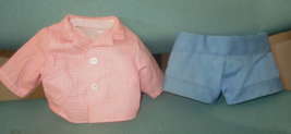 Terri Lee Original 1950&#39;s Red Checkered Shirt w/Blue Shorts for Jerri Lee - $32.66