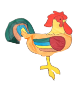 Vintage Rooster Large Nylon Double Sided Garden Flag Chicken Signage Eggs - £17.69 GBP