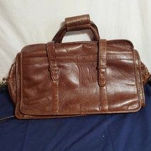 American Tourist Leather School Bag Vintage Messenger Shoulder Satchel Briefcase - £46.39 GBP