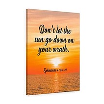 Express Your Love Gifts Scripture Canvas Don&#39;t Let The Sun Go Down Ephesians 4:2 - £62.31 GBP