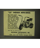 1968 Michrina Brothers Lil Indian Mini Bikes Ad - £14.55 GBP