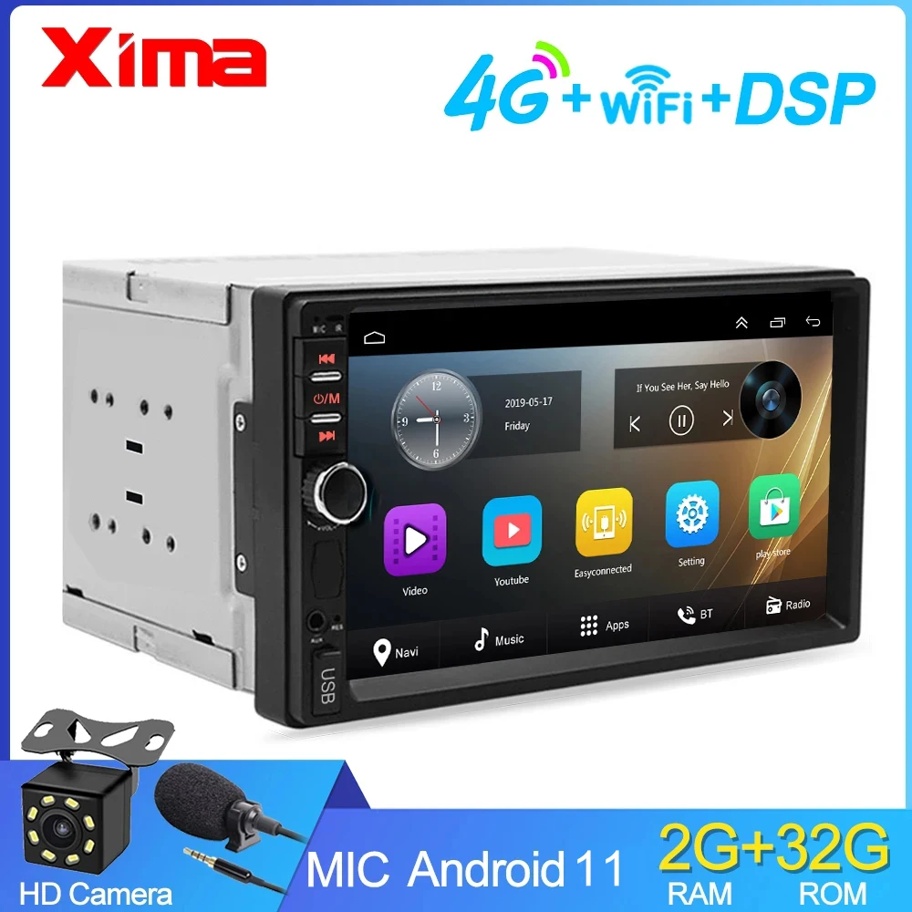 RAM 2G Car Radio 2Din Universal Android11 Autoradio Multimedia For Nissan - £50.37 GBP+