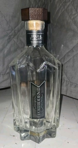 Empty Forbidden Whiskey Bottle Bourbon Bold Elegant Nice Shape - $34.99
