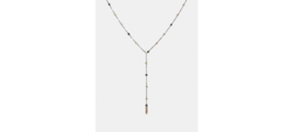 Coach Tea Rose Lace Lariat Y Necklace Crystal - £80.37 GBP