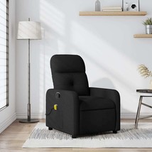 Massage Recliner Chair Black Fabric - $6,658.12 MXN