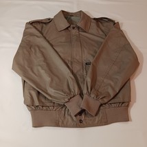 Members Only by Europe Craft Men&#39;s Beige/Khaki Full Zip Pockets Jacket S... - $364.34 MXN